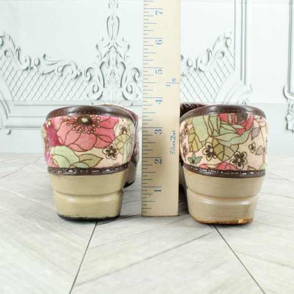 SANITA Danish Design Vegan Multicolor Floral Slip On Clogs Size 38 / 8 - Picture 6 of 9